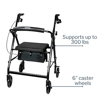 Amazon.com: McKesson Rollator Walker with Seat and Wheels